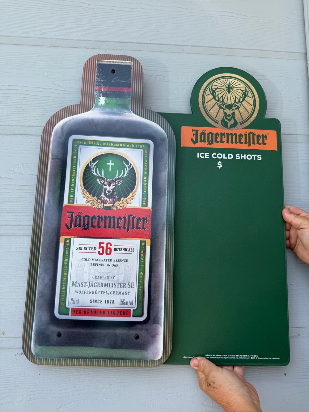 Jägermeister & Chalkboard Bar Sign - Green Orange